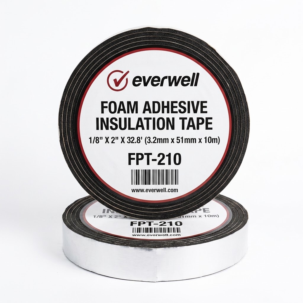 CINTA ADHESIVA FOAM FPT-210 – 1/8″ X 2″ X 32.8′ – EVERWELL